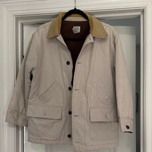 Men's Gap Beige Chore Jacket with Tan Collar